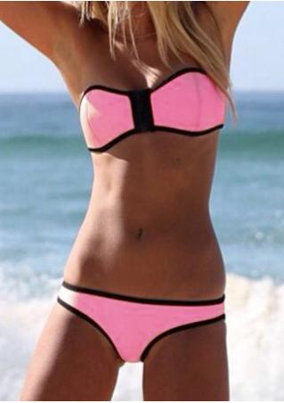 Splicing Zipper Beach Sexy Bikini Set Bellelily