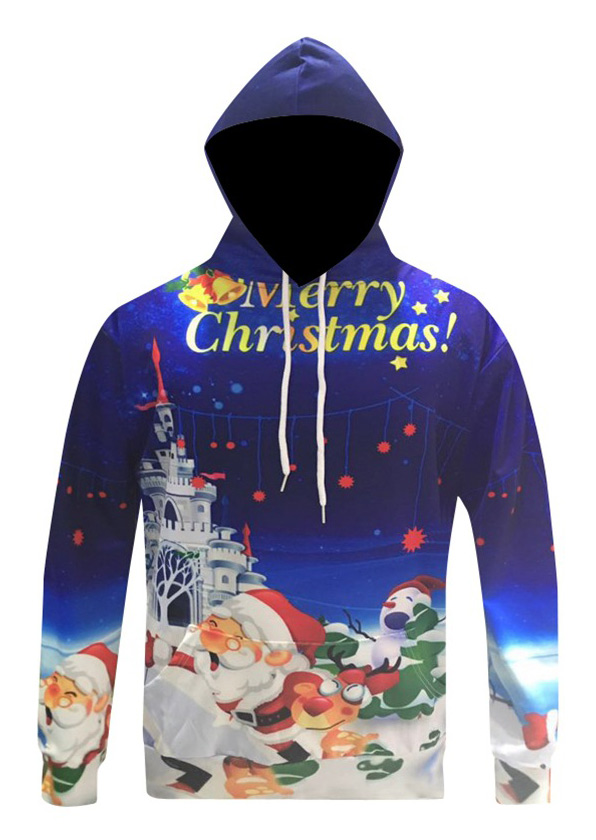 Christmas Santa Claus Reindeer Hoodie