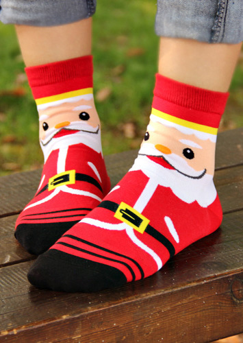 Christmas Santa Claus Reindeer Snowman Bear Socks