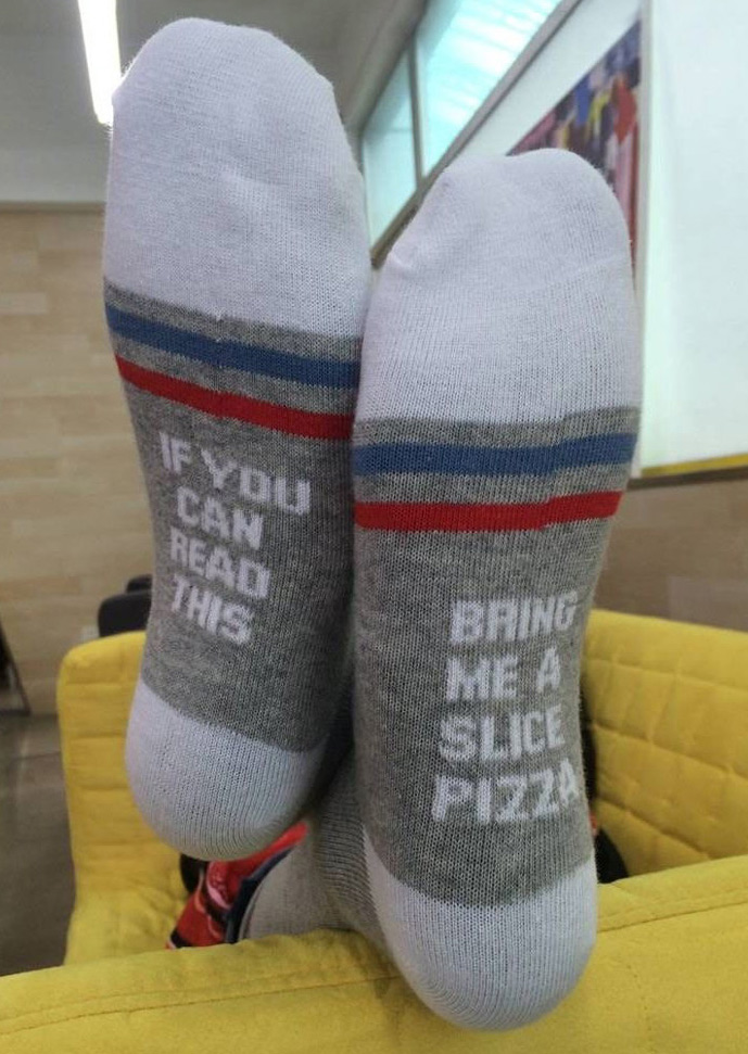 Please Bring Me a Slice Pizza Socks