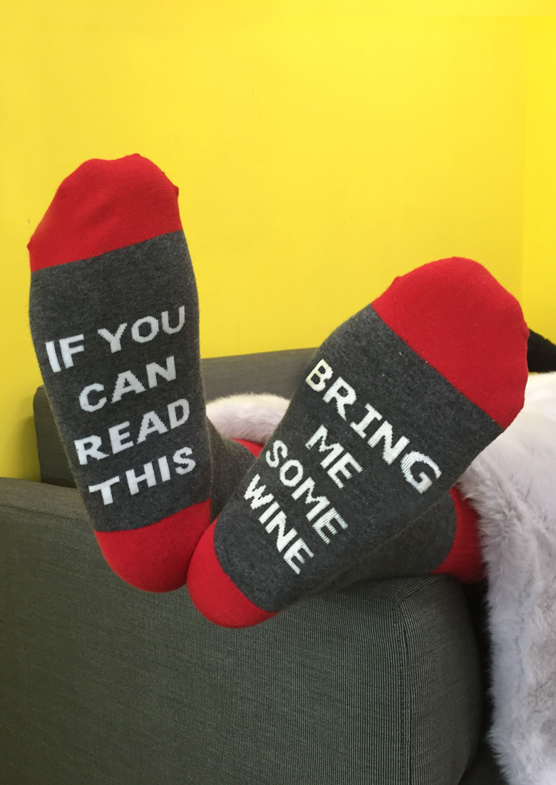 If You Can Read This Color Block Socks