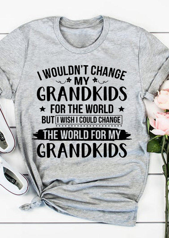 I Wish I Could Change The World For My Grandkids Star T-Shirt Tee - Light Grey, 494929
I Wish I Could Change The World For My Grandkids Star T-Shirt Tee - Light Grey, 494929