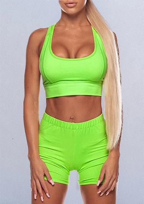 Breathable Bra And Elastic Waist Tight Shorts Yoga Sports Set, Fluorescent green, 501268
Breathable Bra And Elastic Waist Tight Shorts Yoga Sports Set, Fluorescent green, 501268