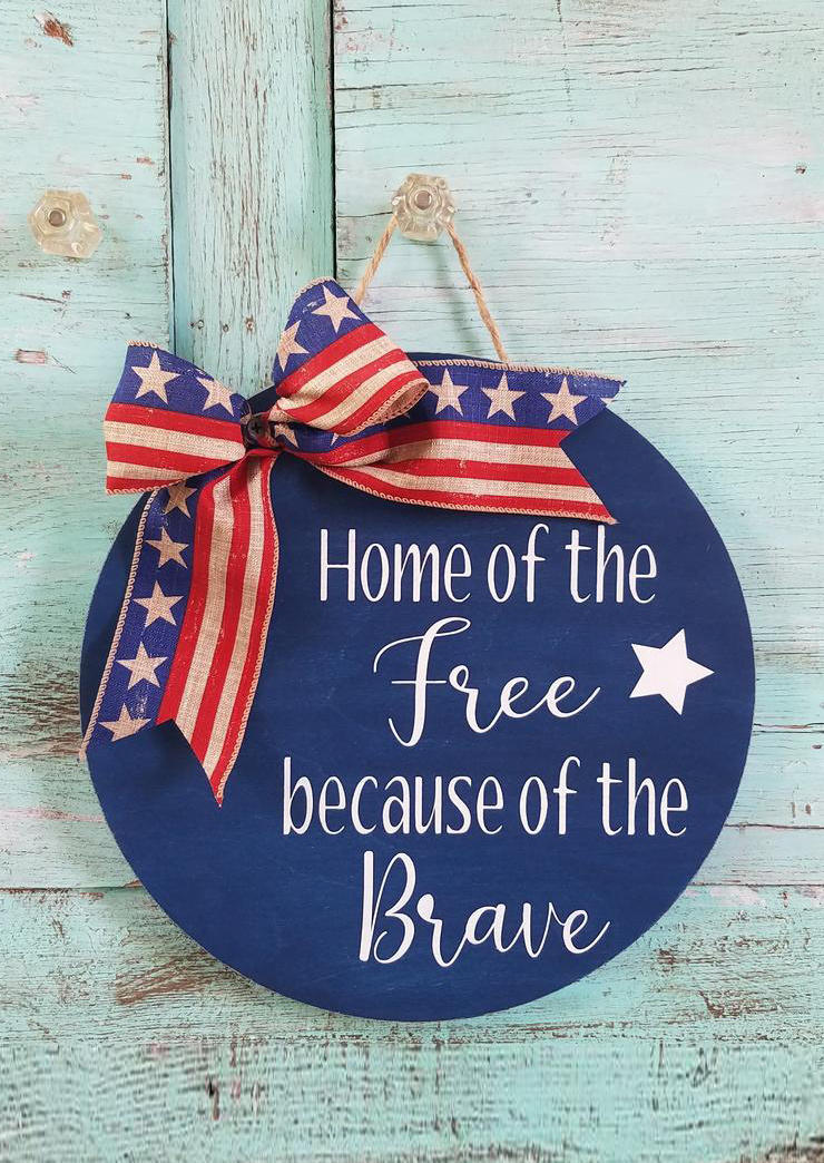 American Flag Star Striped Bowknot Wooden Welcome Hanging Ornament, Pattern2, 505624
American Flag Star Striped Bowknot Wooden Welcome Hanging Ornament, Pattern2, 505624