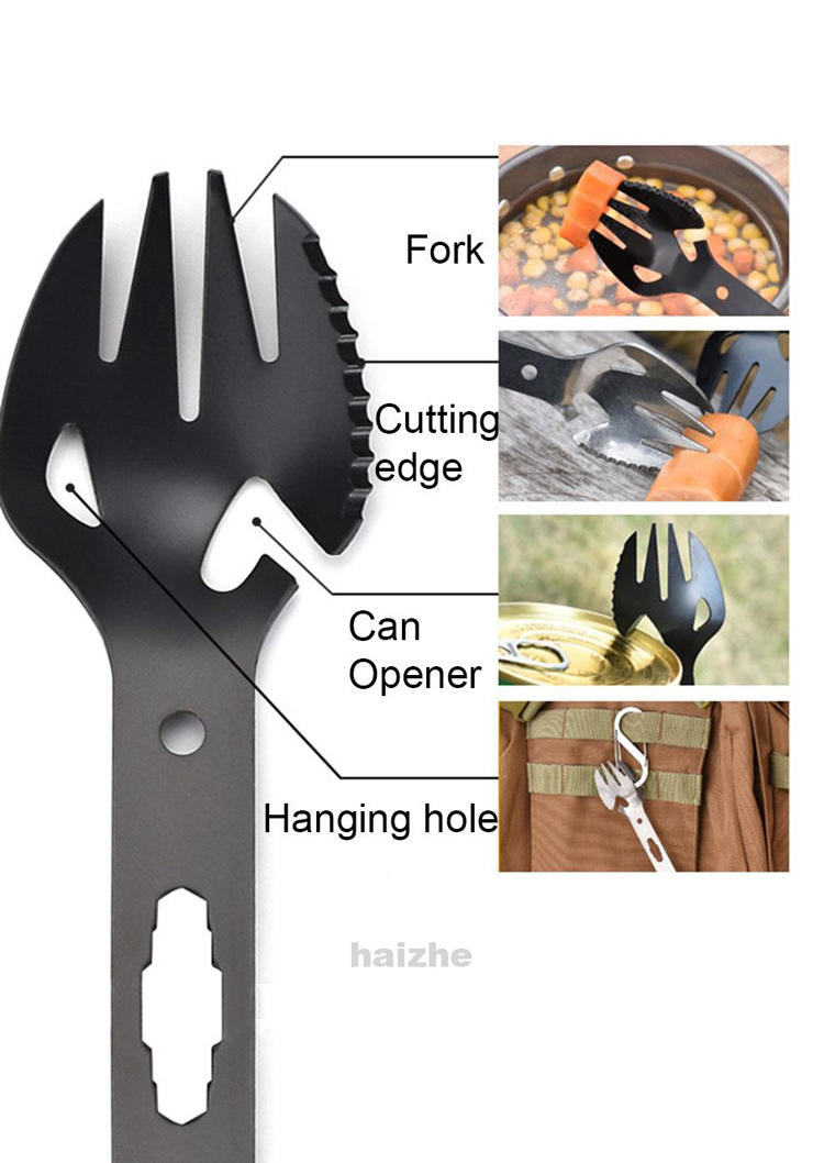 Outdoor Multifunctional Stainless Steel Camping Cutlery Fork Spoon, Black, 503789
Outdoor Multifunctional Stainless Steel Camping Cutlery Fork Spoon, Black, 503789