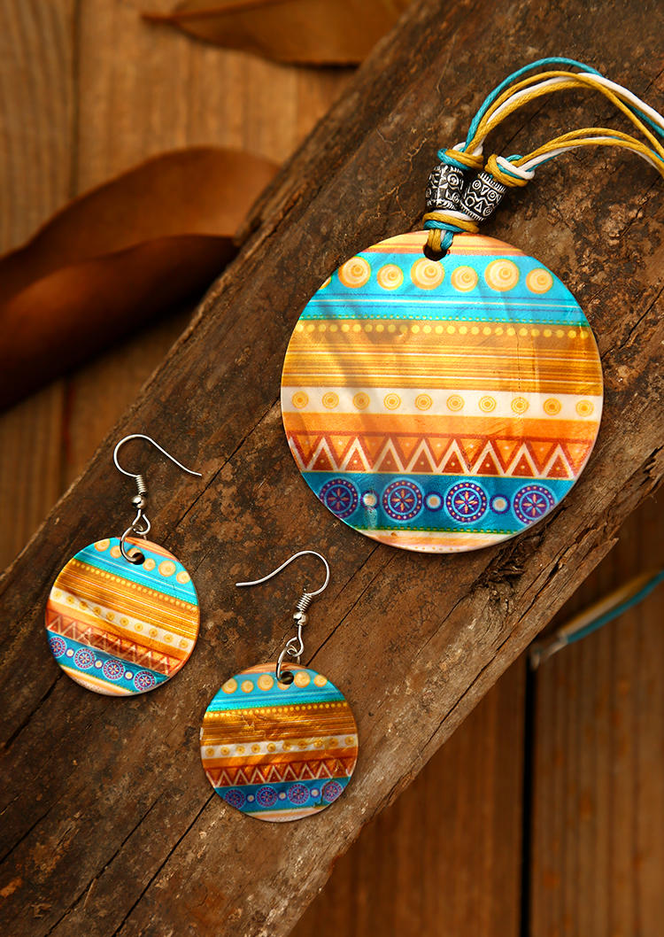 3Pcs Colorful Geometric Round Shell Necklace and Earrings Set, Multicolor, 484317
3Pcs Colorful Geometric Round Shell Necklace and Earrings Set, Multicolor, 484317
