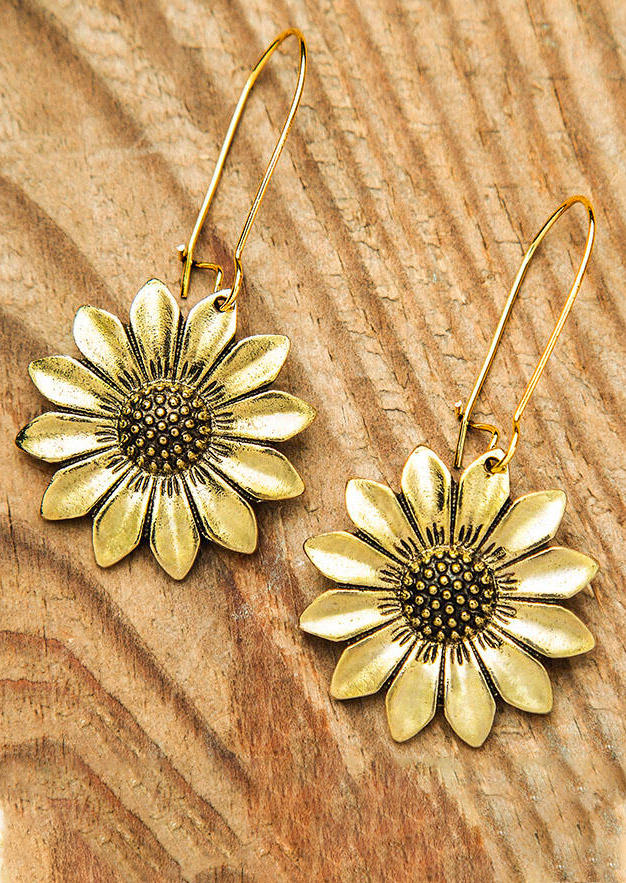Vintage Sunflower Alloy Earrings, Gold, 482780
Vintage Sunflower Alloy Earrings, Gold, 482780