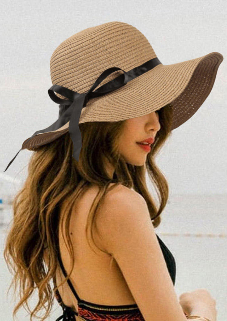 Bowknot Sun Visor Rolled Up Wide Brim Straw Hat, Khaki, 506302
Bowknot Sun Visor Rolled Up Wide Brim Straw Hat, Khaki, 506302