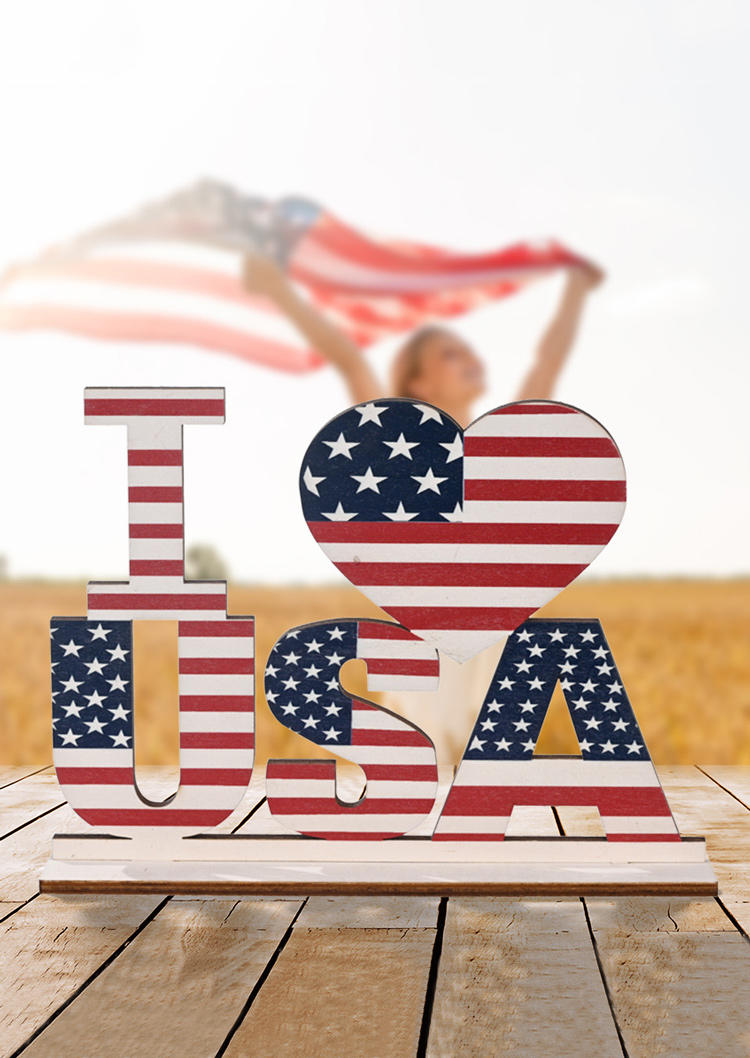 American Flag I Love USA Freedom Wooden Table Ornament, Pattern1;pattern2, 504780
American Flag I Love USA Freedom Wooden Table Ornament, Pattern1;pattern2, 504780