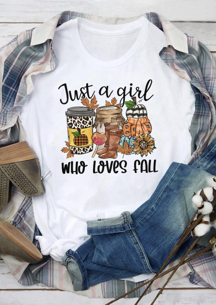 Just A Girl Who Loves Fall Leopard Plaid Pumpkin Sunflower T-Shirt Tee - White, 514944
Just A Girl Who Loves Fall Leopard Plaid Pumpkin Sunflower T-Shirt Tee - White, 514944