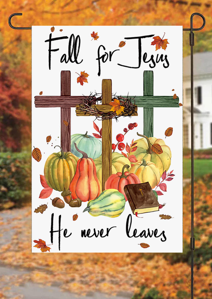 Fall For Jesus He Never Leaves Cross Pumpkin Hanging Ornament Flag, Multicolor, 517636
Fall For Jesus He Never Leaves Cross Pumpkin Hanging Ornament Flag, Multicolor, 517636
