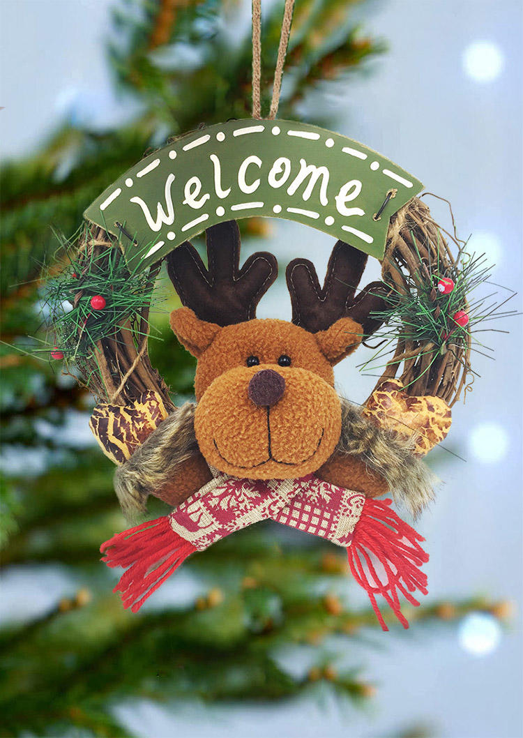 Merry Christmas Wreath Santa Claus Reindeer Hanging Ornament, Pattern1;pattern2, 519507
Merry Christmas Wreath Santa Claus Reindeer Hanging Ornament, Pattern1;pattern2, 519507