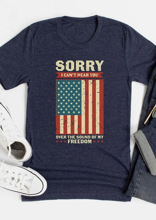 Sorry I Can't Hear You Over The Sound Of My Freedom T-Shirt Tee - Navy Blue, 531668
Sorry I Can't Hear You Over The Sound Of My Freedom T-Shirt Tee - Navy Blue, 531668