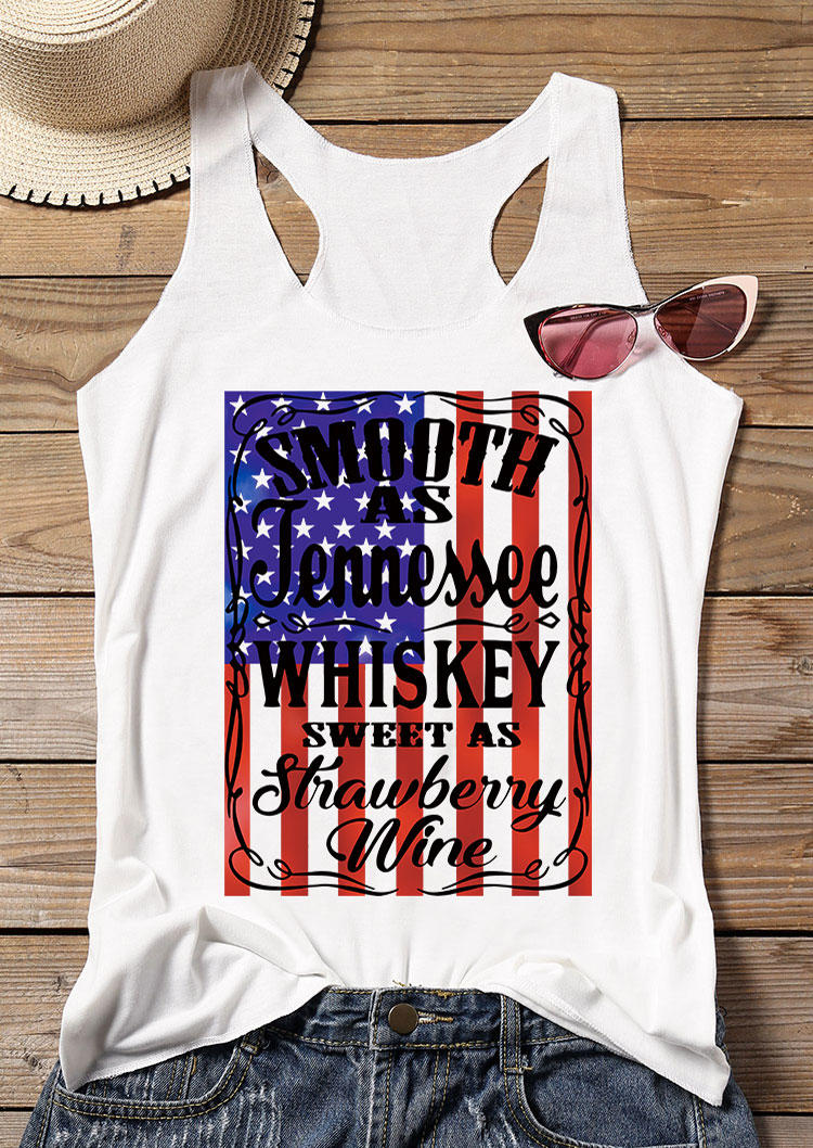 Smooth As Tennessee Whiskey Sweet As Strawberry Wine American Flag Tank - White, 533728
Smooth As Tennessee Whiskey Sweet As Strawberry Wine American Flag Tank - White, 533728