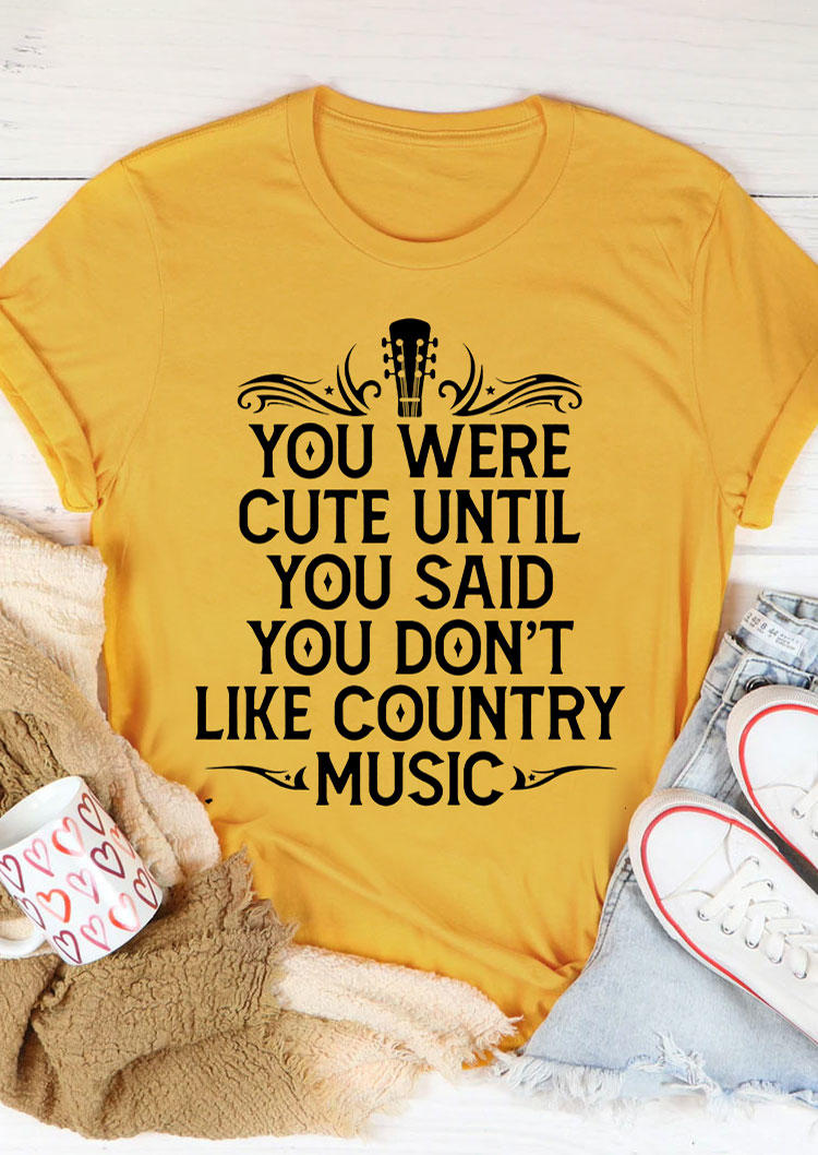 You Were Cute Until You Said You Don't Like Country Music T-Shirt Tee - Yellow, 535322
You Were Cute Until You Said You Don't Like Country Music T-Shirt Tee - Yellow, 535322