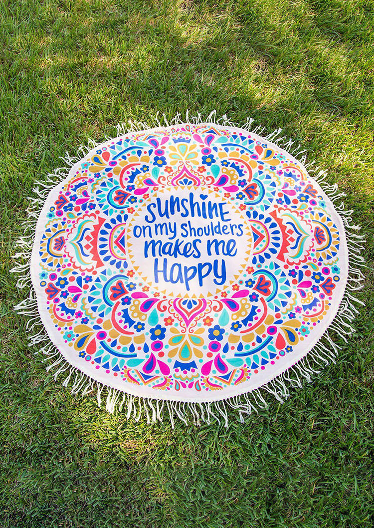 Sunshine On My Shoulders Makes Me Happy Tassel Beach Blanket, Multicolor, SCM002320
Sunshine On My Shoulders Makes Me Happy Tassel Beach Blanket, Multicolor, SCM002320