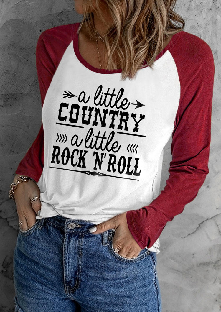 A Little Country A Little Rock 'N' Roll Raglan Sleeve T-Shirt Tee - White, SCM004624
A Little Country A Little Rock 'N' Roll Raglan Sleeve T-Shirt Tee - White, SCM004624