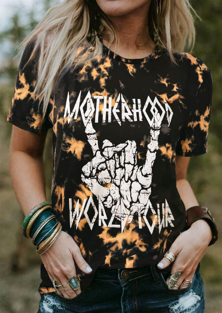 Halloween Motherhood World Tour Skeleton Hand Tie Dye T-Shirt Tee, Multicolor, SCM005678
Halloween Motherhood World Tour Skeleton Hand Tie Dye T-Shirt Tee, Multicolor, SCM005678