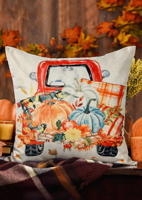 Thanksgiving Give Thanks Pumpkin Plaid Floral Pillowcase without Pillow, Multicolor;orange, SCM006944
Thanksgiving Give Thanks Pumpkin Plaid Floral Pillowcase without Pillow, Multicolor;orange, SCM006944