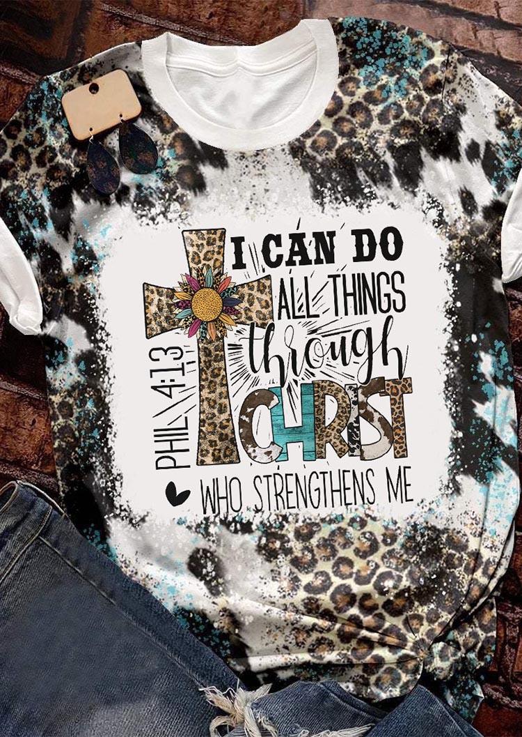I Can Do All Things Through Christ Who Strengthens Me T-Shirt Tee, Multicolor, SCM007551
I Can Do All Things Through Christ Who Strengthens Me T-Shirt Tee, Multicolor, SCM007551