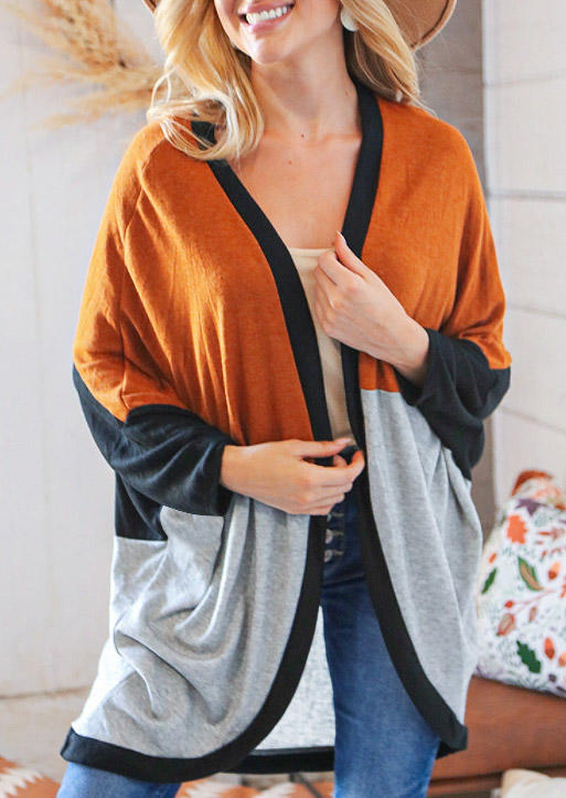 Color Block Batwing Sleeve Open Front Cardigan, Multicolor, SCM008645
Color Block Batwing Sleeve Open Front Cardigan, Multicolor, SCM008645