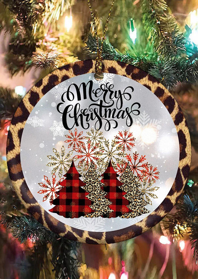 Merry Christmas Leopard Plaid Tree Snowflake Hanging Ornament, Multicolor, SCM008425
Merry Christmas Leopard Plaid Tree Snowflake Hanging Ornament, Multicolor, SCM008425