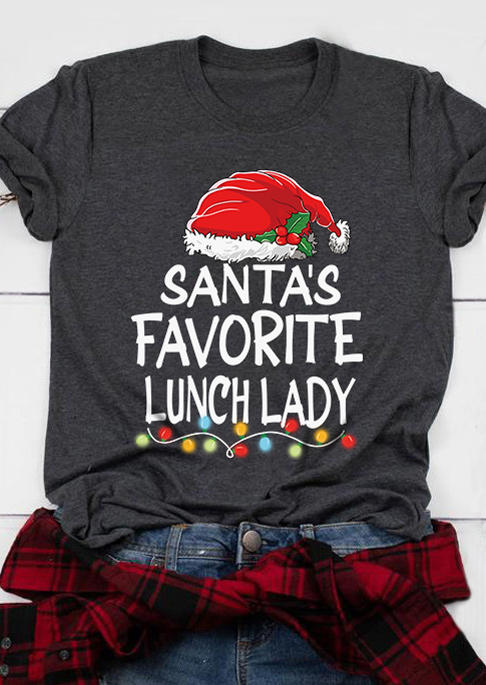 Christmas Santa's Favorite Lunch Lady T-Shirt Tee - Dark Grey, Gray, SCM009467
Christmas Santa's Favorite Lunch Lady T-Shirt Tee - Dark Grey, Gray, SCM009467