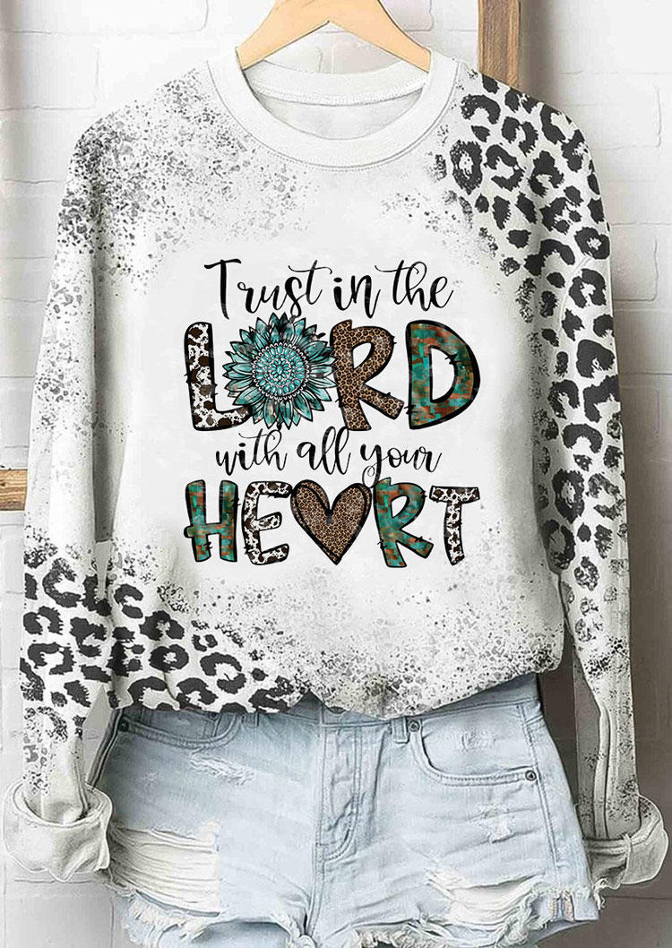 Trust In The LORD With All Your Heart Leopard Pullover Sweatshirt - Gray, SCM009221
Trust In The LORD With All Your Heart Leopard Pullover Sweatshirt - Gray, SCM009221