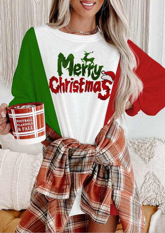 Merry Christmas Color Block Sweatshirt Mini Dress, Multicolor, SCM009266
Merry Christmas Color Block Sweatshirt Mini Dress, Multicolor, SCM009266
