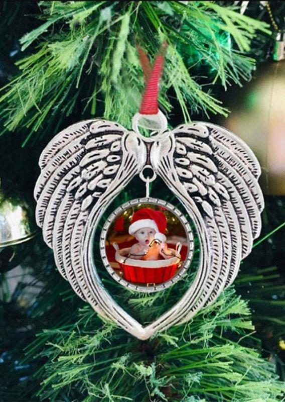 Christmas Angel Wings Photo Frame Memorial Pendants Hanging Ornament, Silver, SCM009741
Christmas Angel Wings Photo Frame Memorial Pendants Hanging Ornament, Silver, SCM009741