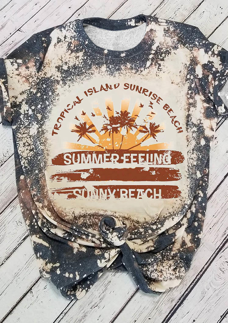 Summer Feeling Sunny Beach Tropical Island Sunrise Beach T-Shirt Tee - Gray, SCM013123
Summer Feeling Sunny Beach Tropical Island Sunrise Beach T-Shirt Tee - Gray, SCM013123
