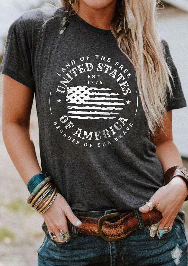 Land Of The Free Because Of The Brave American Flag T-Shirt Tee - Dark Grey, Gray, SCM014540
Land Of The Free Because Of The Brave American Flag T-Shirt Tee - Dark Grey, Gray, SCM014540