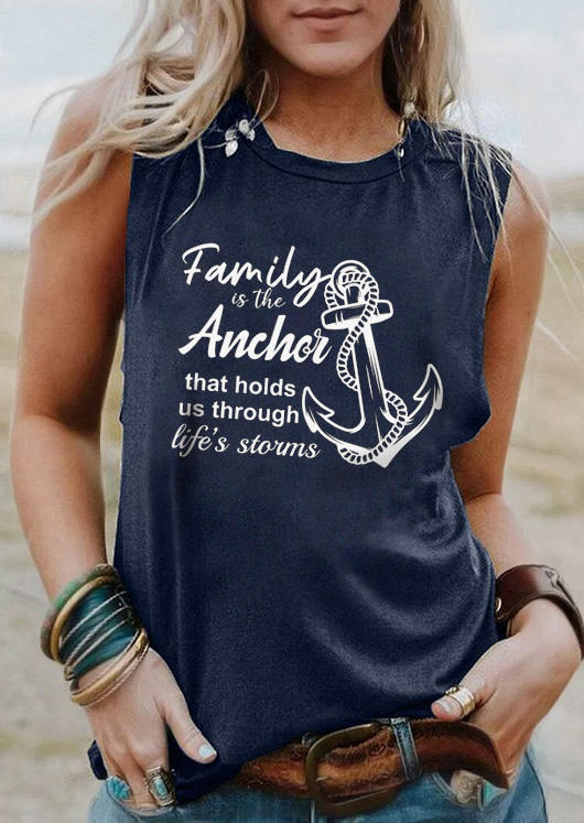 Family Is The Anchor That Holds Us Through Life' Storms Tank - Navy Blue, SCM016199
Family Is The Anchor That Holds Us Through Life' Storms Tank - Navy Blue, SCM016199