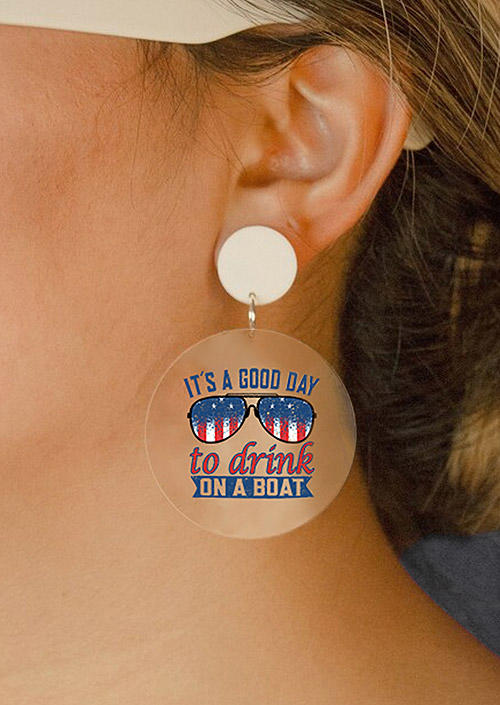 It's A Good Day To Drink On A Boat American Flag Stud Earrings, Multicolor, SCM016551
It's A Good Day To Drink On A Boat American Flag Stud Earrings, Multicolor, SCM016551