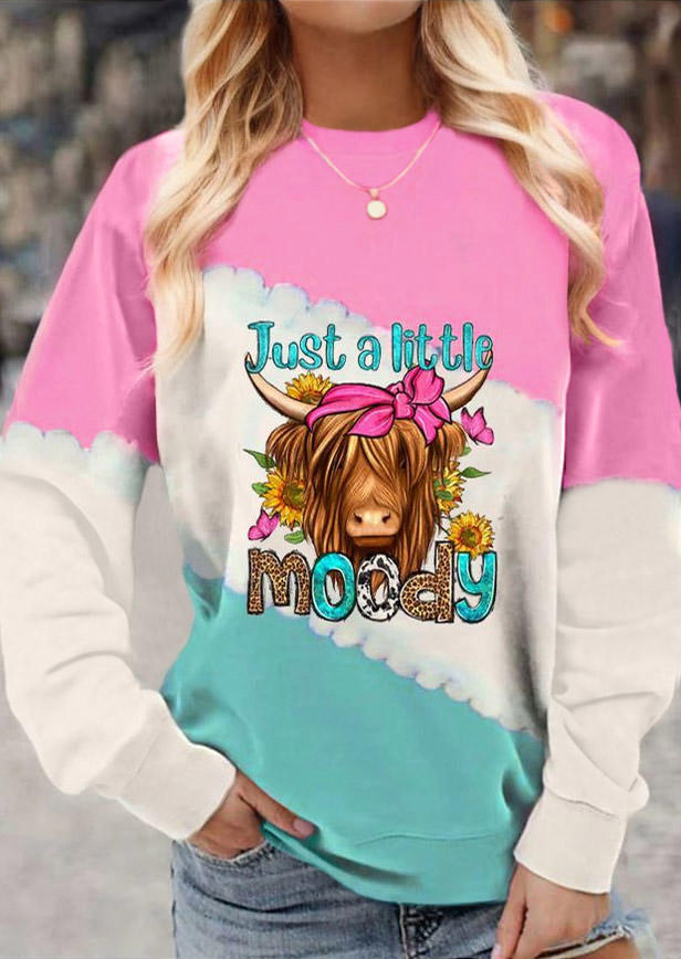 Just A Little Moody Sunflower Highland Cattle Leopard Sweatshirt, Multicolor, SCM019541
Just A Little Moody Sunflower Highland Cattle Leopard Sweatshirt, Multicolor, SCM019541