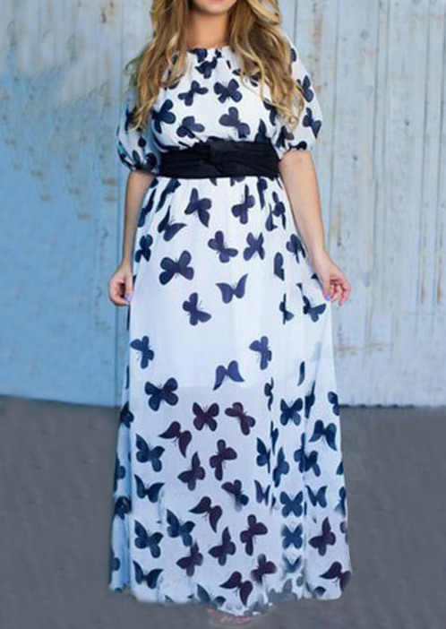 butterfly maxi dress plus size