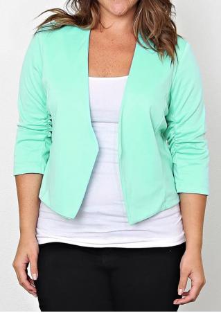 blazer ruched solid plus bellelily fairyseason