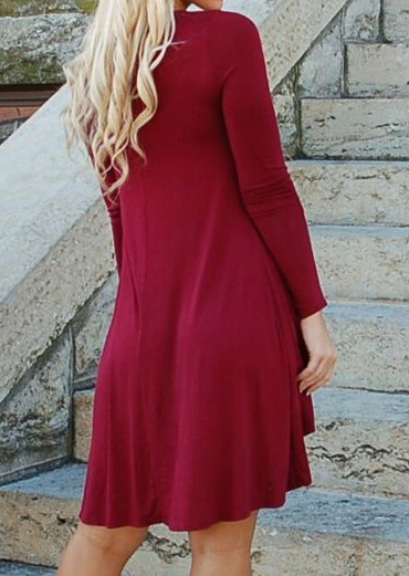 THANKFUL Letter Printed Asymmetric Dress Bellelily
