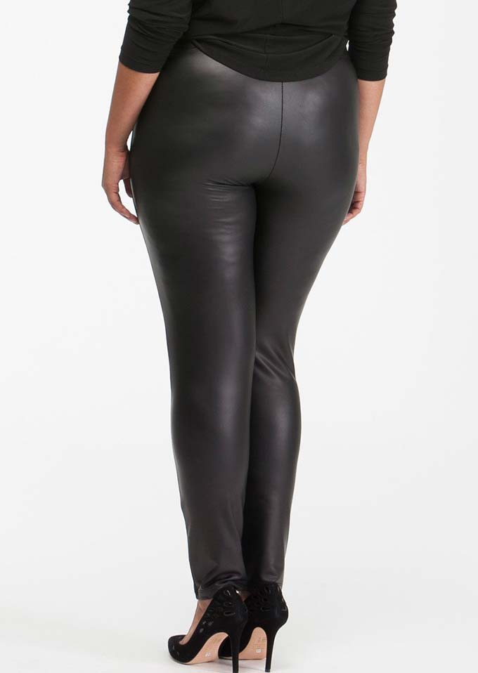 plus size solid elastic waist faux leather pants bellelily euro to dollar 2017 chart