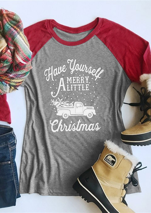 Have Yourself A Merry Little Christmas Baseball T-Shirt