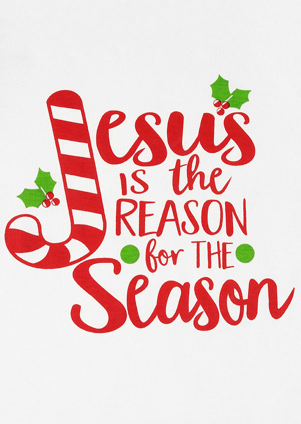 Christmas Jesus Is The Reason For The Season Baseball T-Shirt - Bellelily
