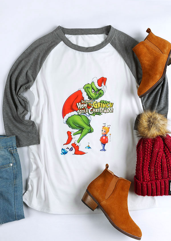 How The Grinch Stole Christmas Baseball T Shirt Bellelily