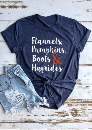 Flannels Pumpkins Boots & Hayrides T-Shirt Flannels Pumpkins Boots & Hayrides T-Shirt