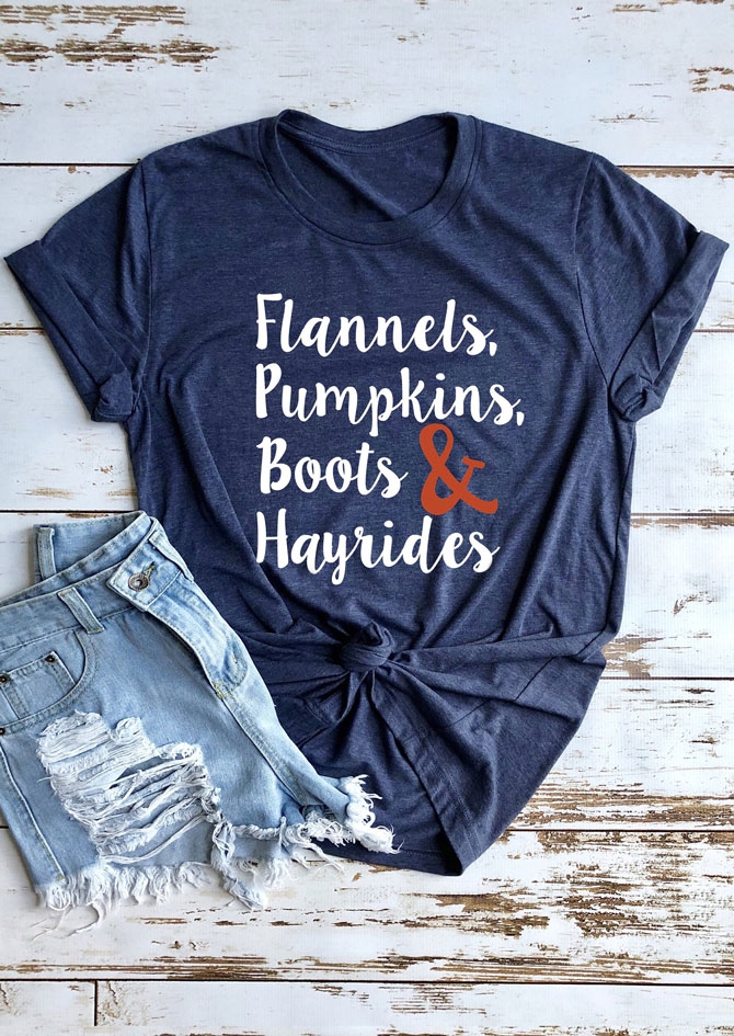 Flannels Pumpkins Boots & Hayrides T-Shirt