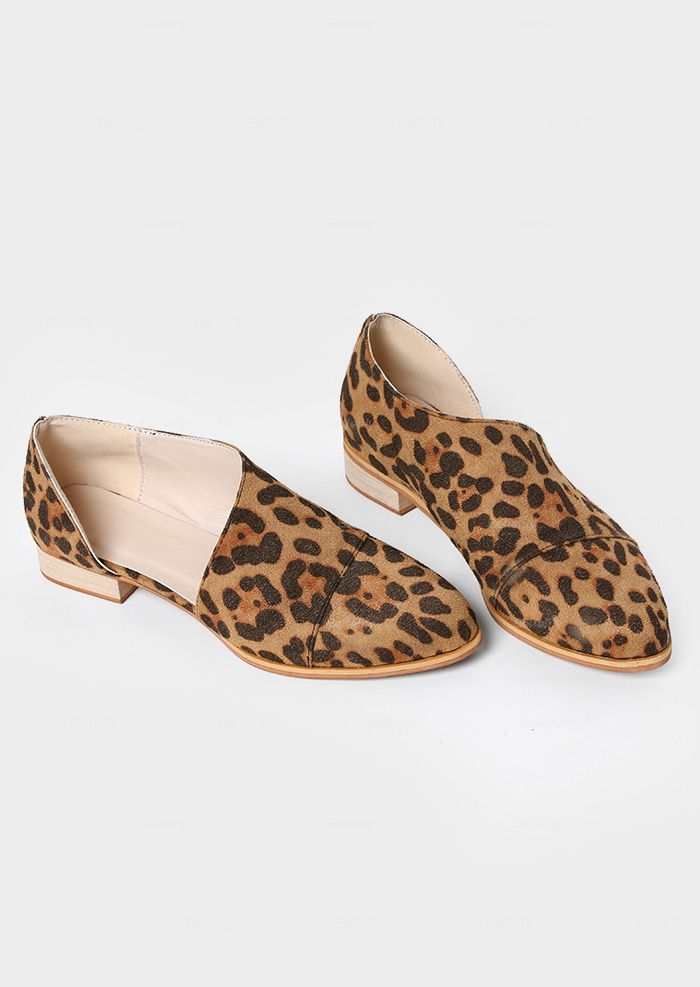 leopard print d orsay flats
