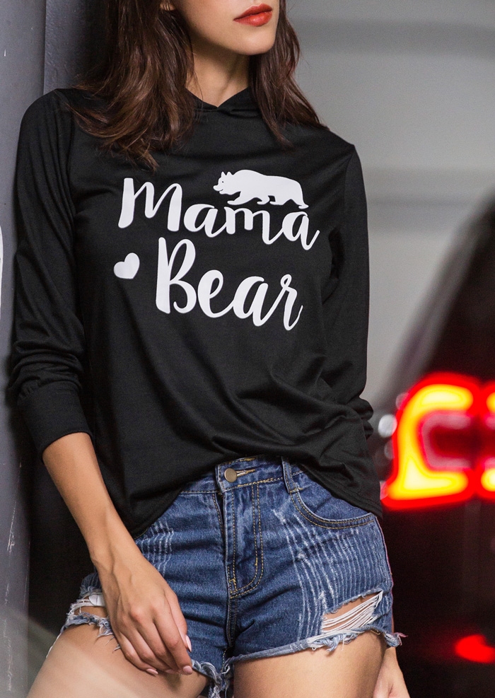 

Long Sleeve Hoodie, Black, 96432