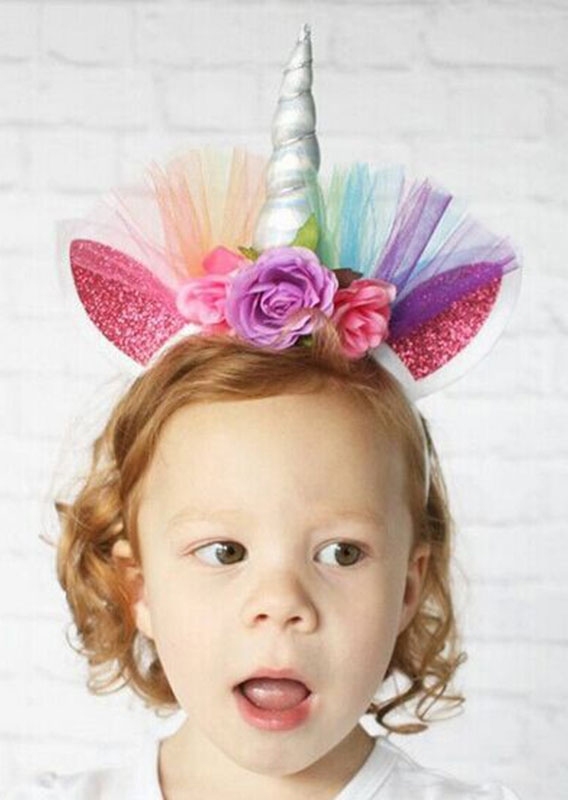 halloween colorful unicorn hairband