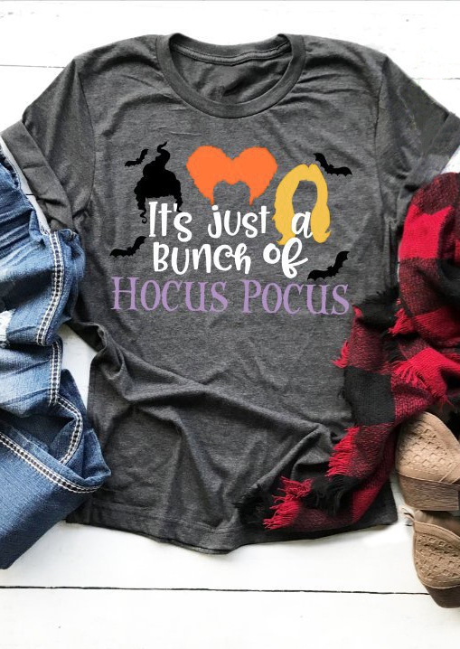 Halloween It's Just A Bunch Of Hocus Pocus T-Shirt Tee