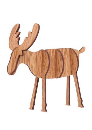 Christmas Diy Wooden Reindeer Decoration Bellelily Wooden Reindeer Decoration Zoom