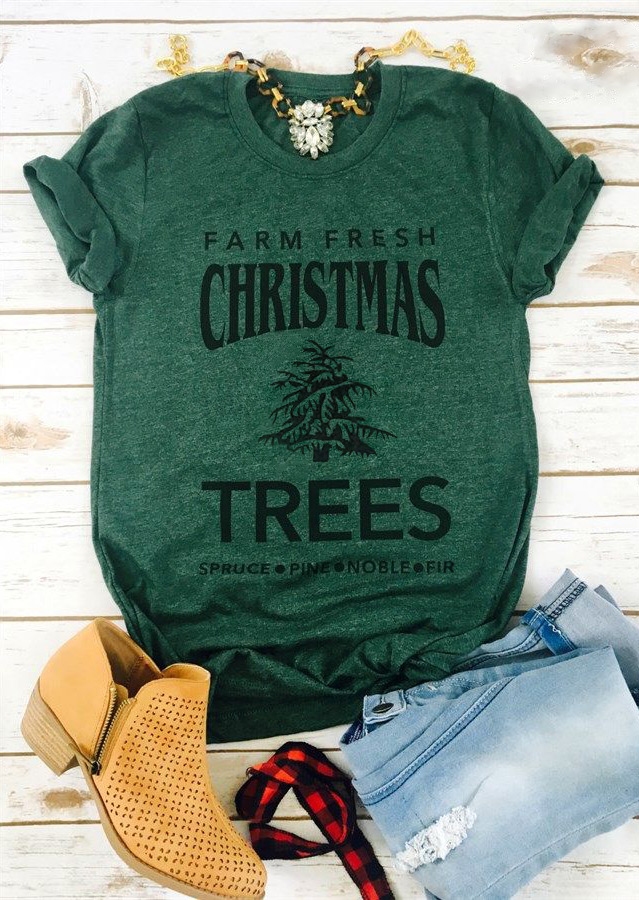 

Farm Fresh Christmas Trees T-Shirt, Dark green, 424073